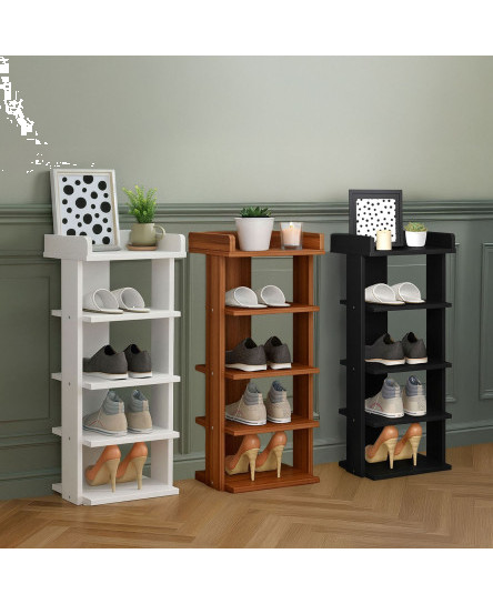 Neo Multi-Layer Wooden Shoe Rack Durable Storage Organiser Boots Sneakers Heels