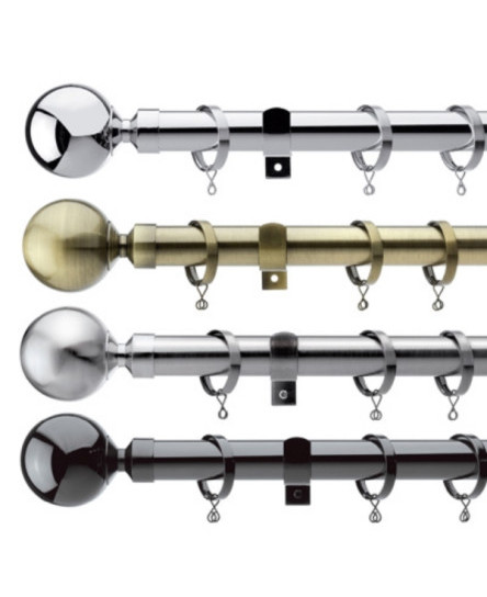 Metal Curtain Poles Pole Track Rail HEAVY DUTY EXTRA LARGE 28mm Diamater Athena