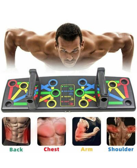 Foldable 14 in 1 Push Up Board Fitness Workout Train Gym Muscle Exercise Press