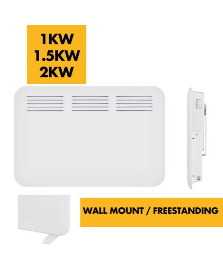 LED Electric Panel Heater Radiator Wall Mounted Slim Designer Convector & Timer