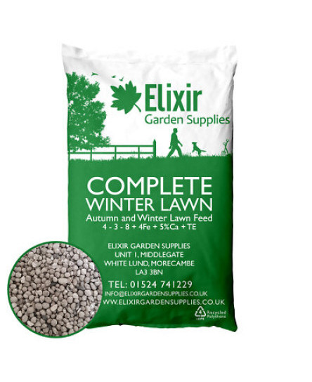 Complete Winter & Autumn Lawn Feed/Fertiliser with Iron & Calcium | 4-3-8+4Fe