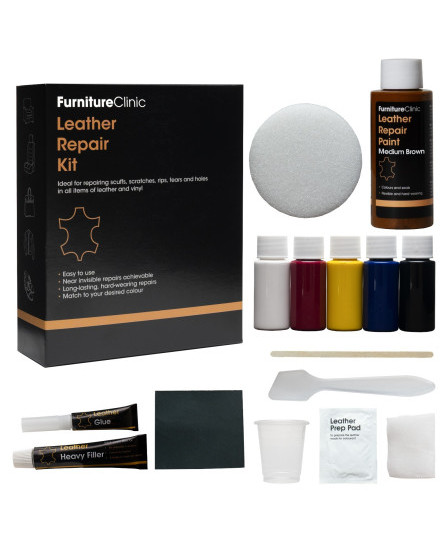 Leather Repair Kit for Furniture Sofa Car Seat Couch Scuffs Scratches Holes
