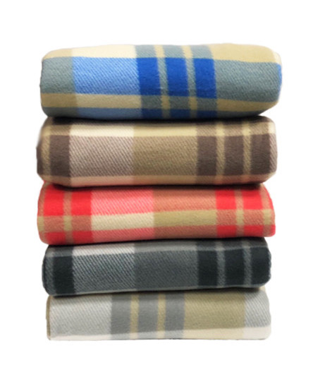 Tartan Throw Checked Large Polar Fleece Warm Soft Blanket Sofa Bed Travel Car