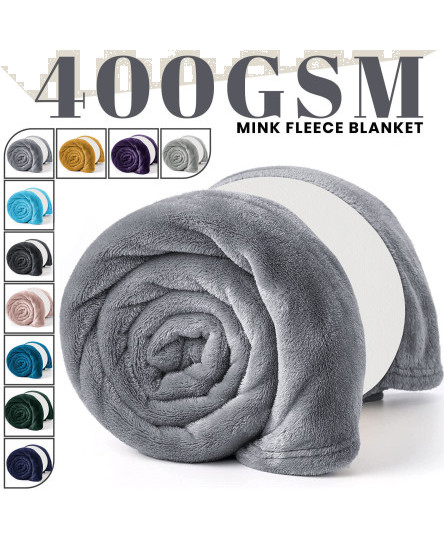 Faux Fur Fleece Throw Soft Warm Mink Large Sofa Bed Blanket Double King Size
