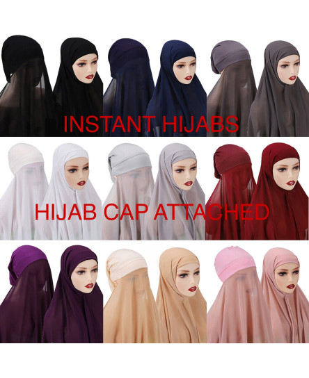 Premium Quality Chiffon Hijab Scarf One Piece Shawl Head Wrap buy 5 get 1 free
