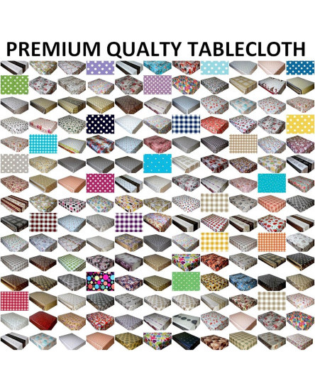 WIPE CLEAN PVC TABLECLOTH VINYL OILCLOTH TABLE CLOTH TABLE COVER PROTECTOR 