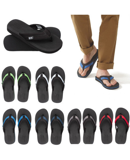 Mens Classic Flat Slip On Flip Flops by MIG Size 4-13 UK - BEACH POOL SLIDERS