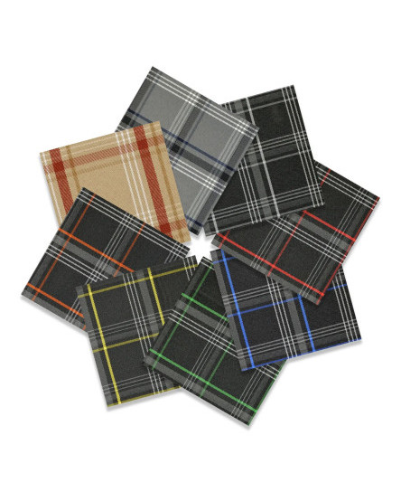 VW Golf GTi Tartan Upholstery Fabric Backed with 3mm Scrim Foam Material Seat