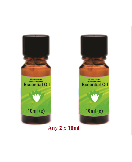 Any 2 x 10ml ESSENTIAL OILs - 100% Pure - for Aromatherapy, Home Fragrances etc.