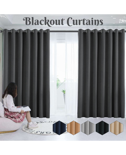 Thermal Thick Blackout Curtains Ready Made Eyelet Ring Top Curtain Pair Tiebacks