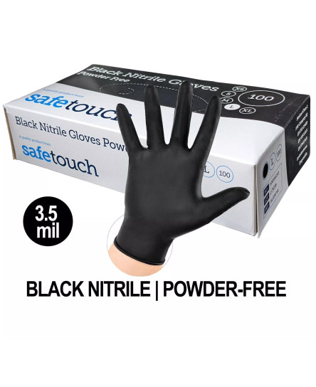 1000 Black Nitrile Powder & Latex Free Thick Disposable Gloves Tattoo Mechanic