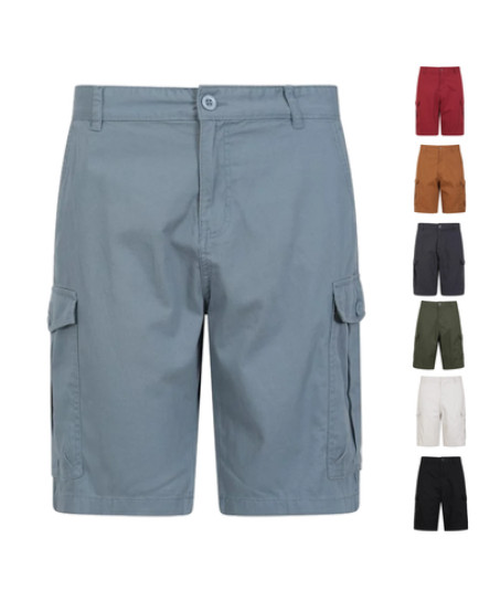 Mountain Warehouse Mens Cargo Shorts 100% Twill Cotton Multiple Pockets