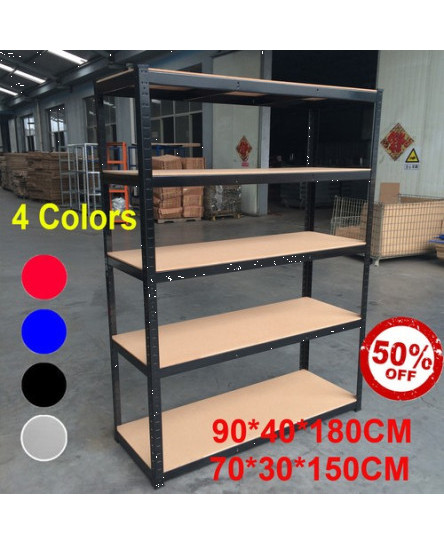 Heavy Duty 5 Tier Metal Garage Shelves Shelving Racking Storage Boltless Shelf