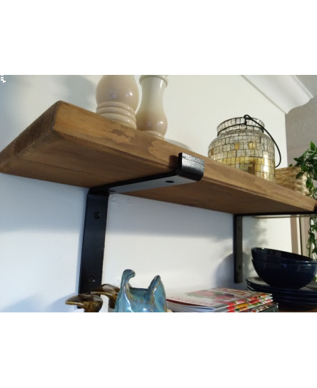 Wooden Shelves - Rustic Industrial Scaffold Board With Wall Brackets - Handmade