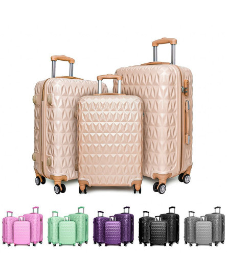 Hard Shell PC+ABS Cabin Suitcase 4 Wheel Travel Luggage Trolley Lightweight Case