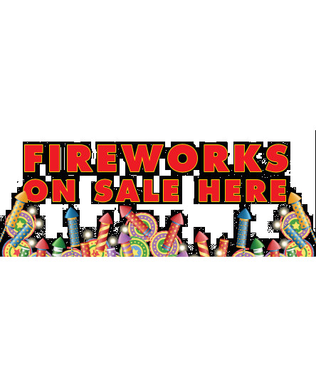 FIREWORKS BONFIRE NIGHT SOLD HERE BANNER SIGN PVC with Eyelets + Custom option 3